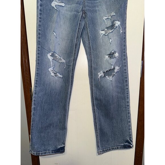 NWT Eunina Codi Distressed Medium Wash High Rise Dad Jeans Sz 7 - Picture 6 of 16